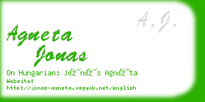 agneta jonas business card